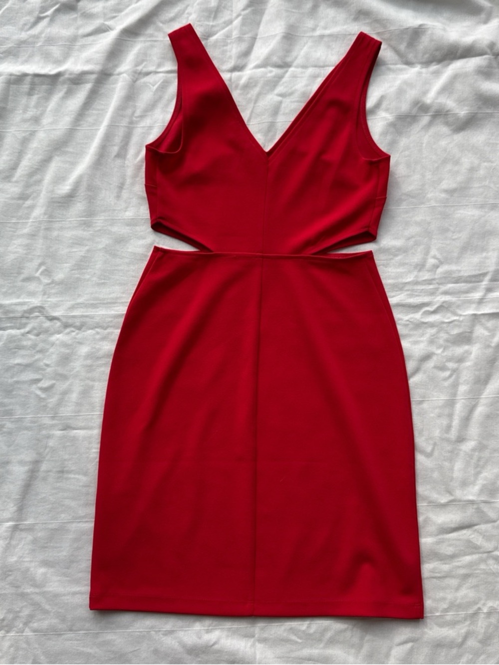 Express Red Cutout Mini Dress - Picture 3 of 4